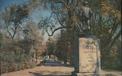 Minuteman Statue, Old North Bridge, American Revolution Postcard