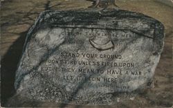 Line of the Minute Men, Stand Your Ground, Lexington Postcard