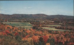 Greenfield Valley, Mohawk Trail, MA - Autumn Foliage Postcard