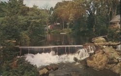 A New England Country Stream Postcard