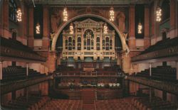 Tremont Temple Baptist Church Interior, Boston, MA Postcard