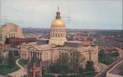 Georgia State Capitol, Gold Dome, Atlanta Postcard