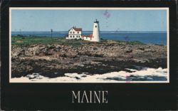Wood Island Light, Biddeford Pool, Maine Postcard
