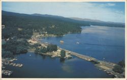 Naples Causeway Viewing Long Lake and Brandy Pond Postcard