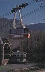 Cannon Mountain Aerial Tramway, Franconia Notch, NH Postcard
