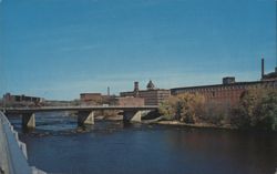 Granite Street Bridge, Merrimack River, Mills Postcard