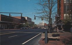 Main Street Looking North, Nashua, NH Postcard