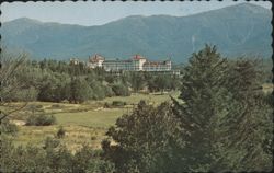 Mt. Washington Hotel with Mt. Washington backdrop Postcard