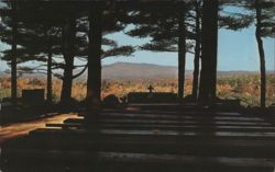Cathedral of the Pines, Outdoor Shrine & Mountain View Postcard