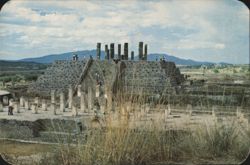 Panoramic View of Tula Archaeological Zone Postcard