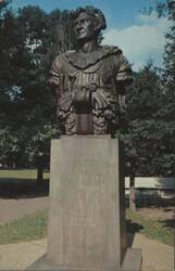 Tecumseh Figurehead, USS Delaware, US Naval Academy Postcard