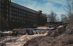Salmon Falls River, Rollinsford, NH & Berwick, ME Postcard