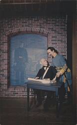 Attack on Fort Sumter, Beauregard & Anderson Wax Figures Postcard