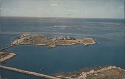 Isles of Shoals, Star Island & White Island Aerial View Postcard
