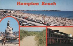 Hampton Beach, Ocean Boulevard, Casino & Sea Shell Postcard