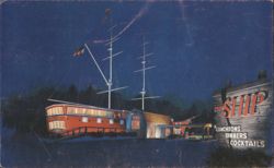 The Ship Restaurant, American Brigantine, Lynnfield Postcard
