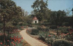 Upper Garden, The Schoolhouse, Mount Vernon, Virginia Postcard