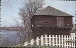 Fort Halifax Blockhouse, Sebasticook River, Waterville Postcard