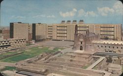 Plaza of the 3 Cultures, Tlatelolco, Mexico City Postcard