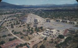 Aerial View of Plaza and Pyramid of the Moon, Teotihuacán Postcard
