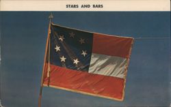 Stars and Bars Confederate Flag Postcard