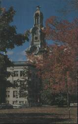 Lawrence City Hall Clock Tower, Autumn Foliage Postcard