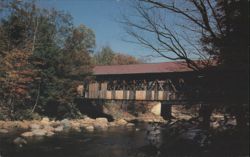 Bartlett Bridge over Saco River, New Hampshire Postcard