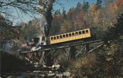 Mt. Washington Cog Railway Train, Autumn Colors Postcard