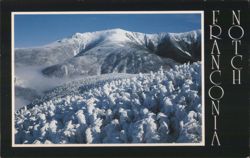 Franconia Notch Snowy Mountains Cannon Mountain View Postcard