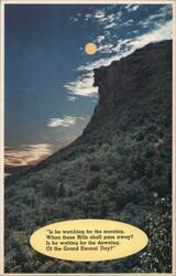 Old Man of the Mountains Franconia Notch, NH Postcard