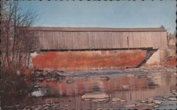 Lowes Covered Bridge, Rt. 15, Dover-Foxcroft, ME Postcard