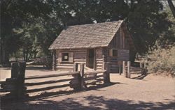 Mormon Cabin Replica, Marshall Gold Discovery State Park Postcard
