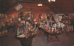 Hurd Beeswax Candles Shop Interior, Freemark Abbey Winery Postcard