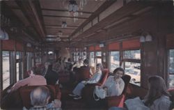 Interior of Pullman Parlor Car Wallingford, Valley Railroad Postcard