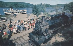 The Boat-Train, Valley Railroad, Connecticut River Postcard