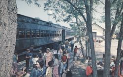 Connecticut Valley Railroad Train at Essex Depot Postcard