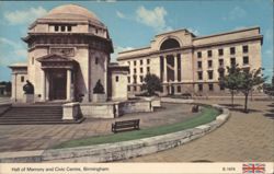 Hall of Memory and Civic Centre, Birmingham Postcard