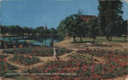 Bancroft Gardens and River Avon, Stratford-upon-Avon Postcard