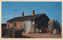 Cape Ann Lobster Shack with Traps, Massachusetts Postcard