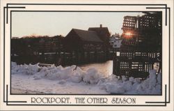 Rockport, The Other Season, Winter Harbor View Postcard