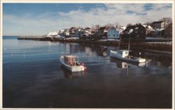 Winter Harbor from T Wharf, Rockport Postcard