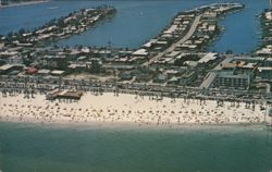 Clearwater Beach, Florida - Aerial View, South Beach Pavilion Postcard