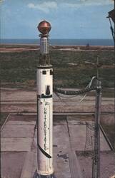 NASA Echo Satellite on Thor-Delta Rocket, Cape Canaveral Postcard