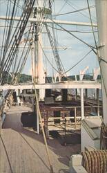 Mystic Seaport, Charles W. Morgan Whaler Main Deck, Try Works Postcard