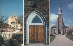 Lowell Churches: Holy Trinity, St. Anne's, St. Patrick's Postcard