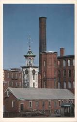 Boott Mill Textile Complex, Bell Tower & Smokestack Postcard