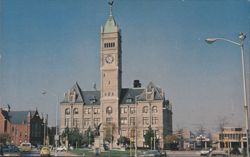 City Hall with Clock Tower, Lowell Postcard