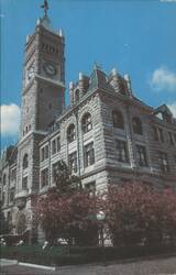 Lowell City Hall - Richardsonian Romanesque Architecture Postcard