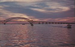 Captree State Parkway Bridge at Sunset Postcard