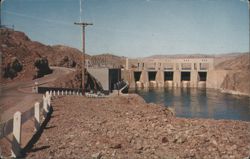 Parker Dam, Colorado River, Arizona-California Border Postcard
